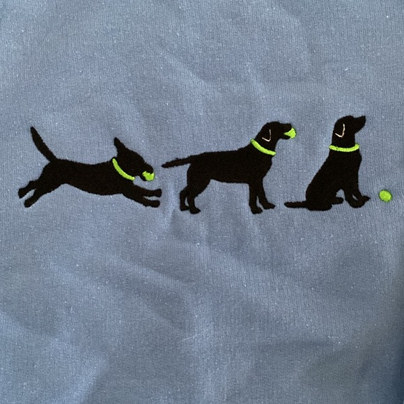 Black lab with ball Embroidered Sweatshirt - Picture 3 of 3